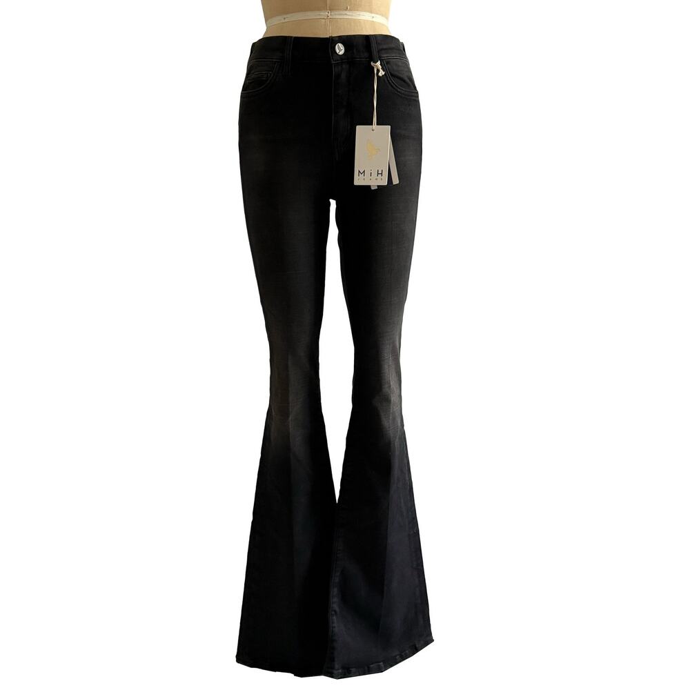 MiH Jeans Women’s Bodycon Marrakesh High Rise Slim Kick Flare Jeans 28 NWT Black